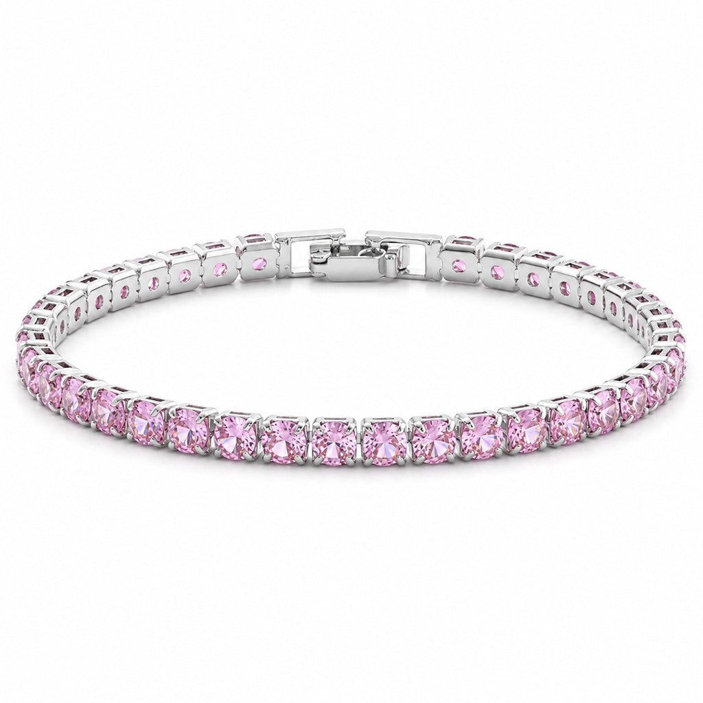 Hip Hop Tennis Zircon Chain Bracelet for Men and Women, Simple Fashion Jewelry