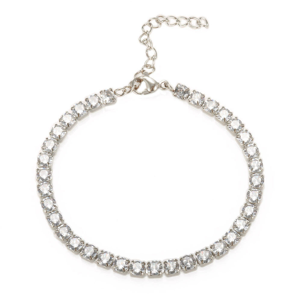 Full Diamond CZ Tennis Bracelet – Sparkling Luxury Bracelet for Women