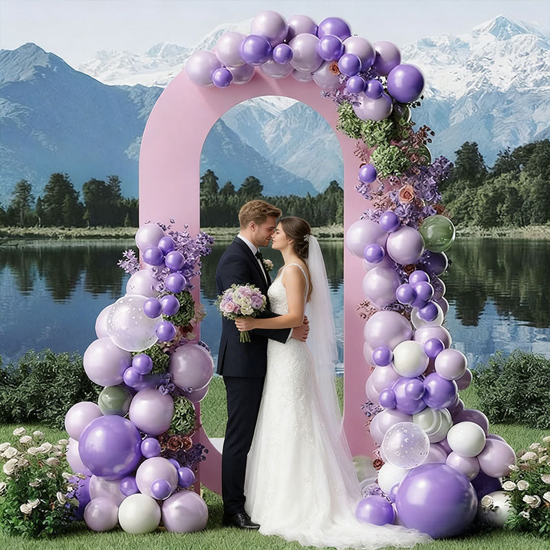 High Elasticity U-Shape Arch Backdrop Cover, Stretchable Open Frame Set for Birthday Baby Shower Wedding Decor
