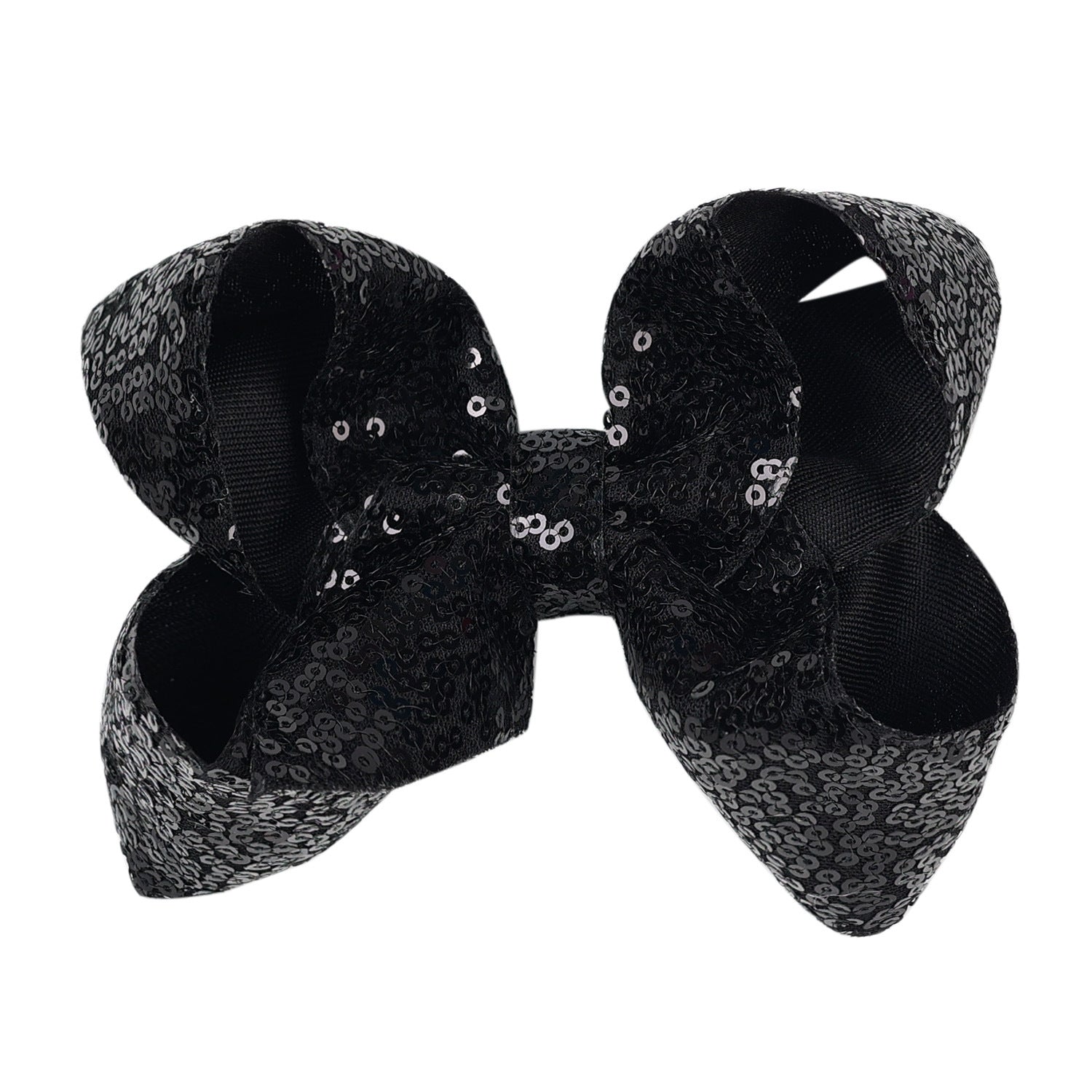 Children's Rhinestone Butterfly Hair Clip Solid Color Girl Sequin Hairpin 5 Inches