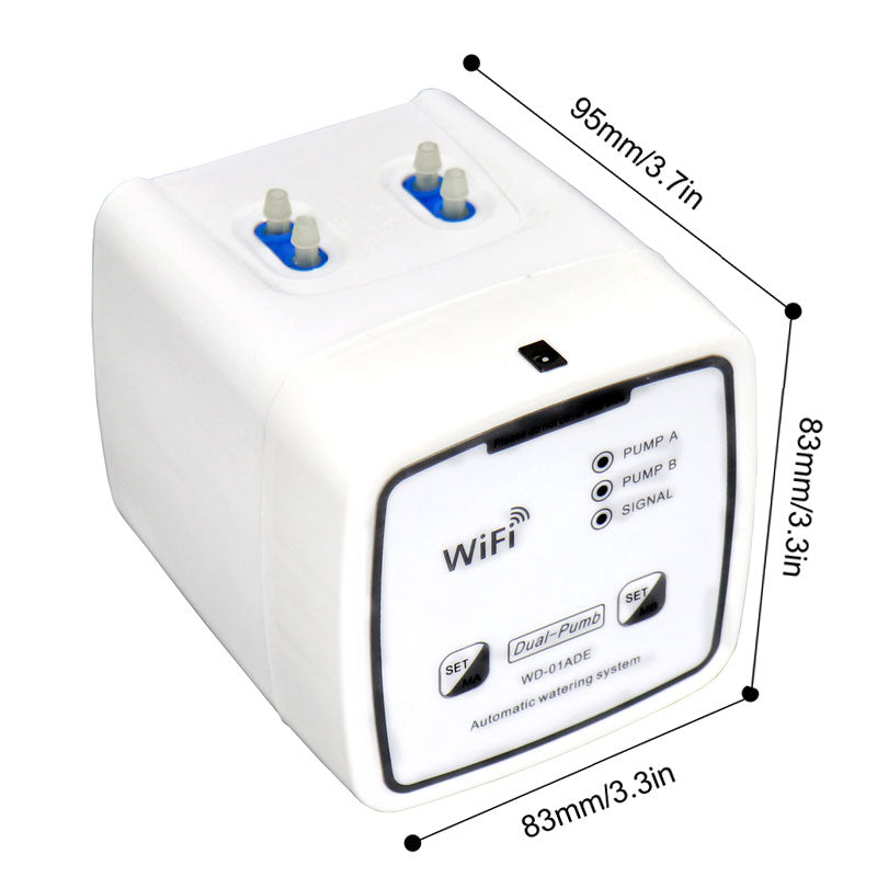 Smart WiFi Irrigation System - Dual Pump Automatic Timer Drip Kit, App Remote Control for Patio & Garden Watering