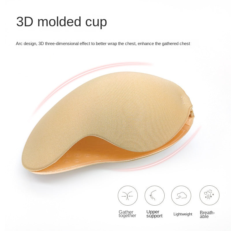 Mango-shaped Invisible Bra, Clip Closure, Breathable, Wire-free, Push-up Bra