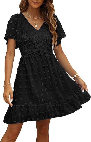 Chic V-Neck Chiffon DressSummer Fashion, Elegant Long Dress