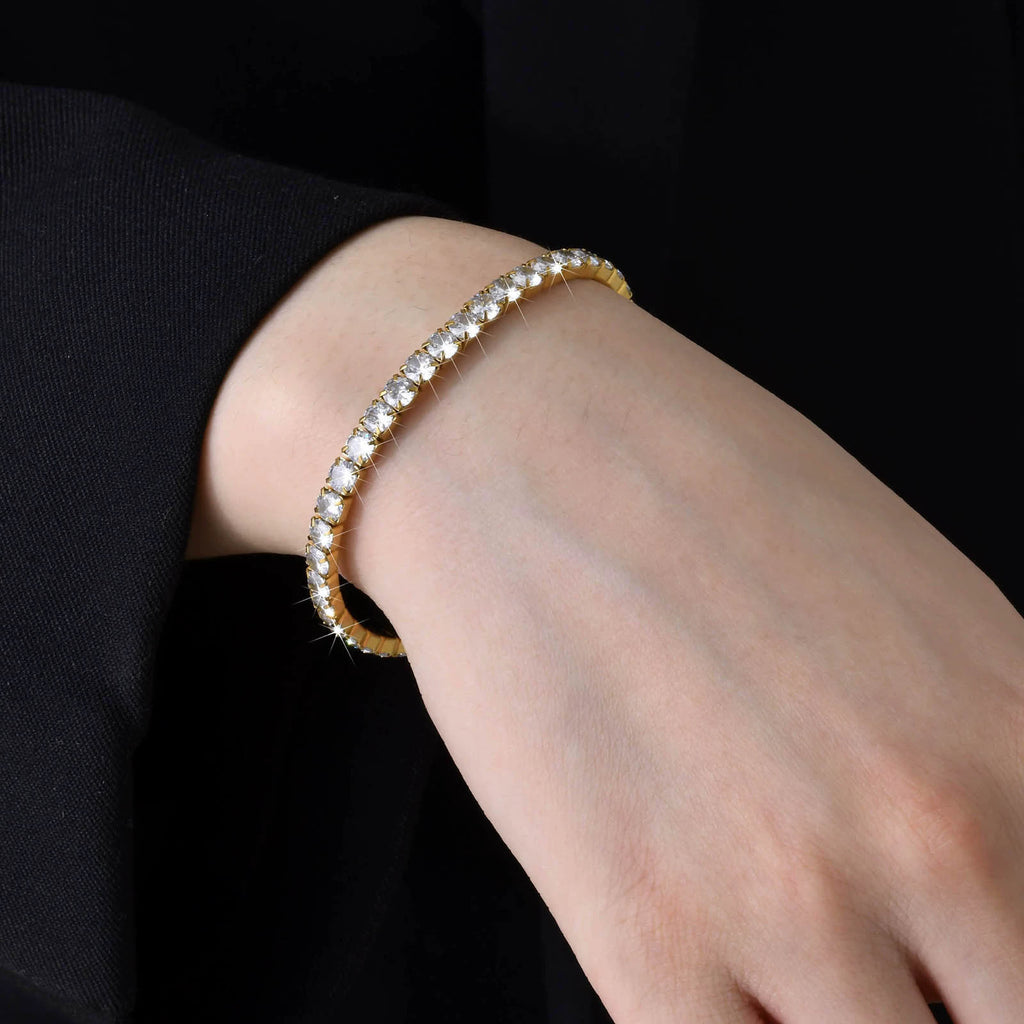 Full Diamond CZ Tennis Bracelet – Sparkling Luxury Bracelet for Women