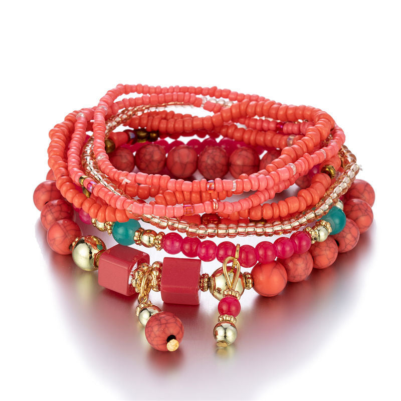 Boho Jewelry Multilayer Bracelet Creative Turquoise Beaded Jewelry Bracelet