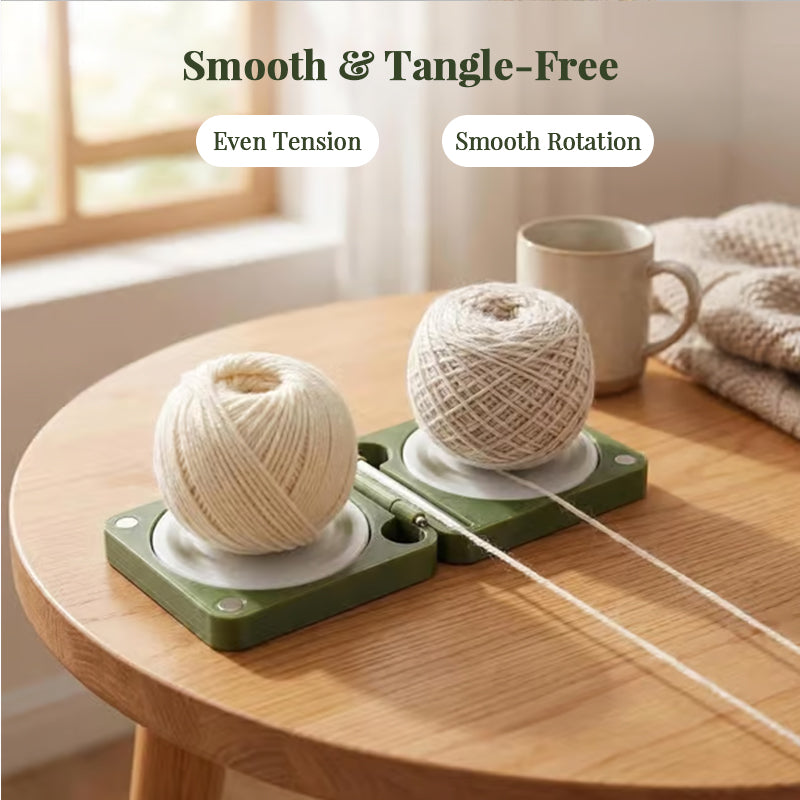 Portable Double Yarn Winder Spinner Foldable Yarn Holder for Knitters & Crocheters