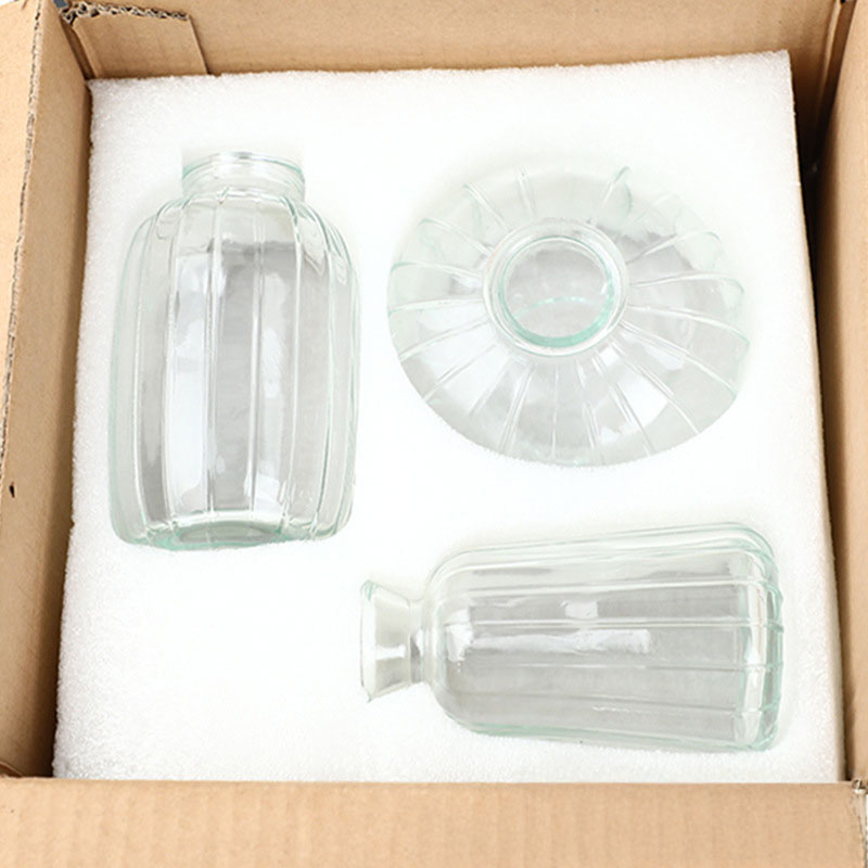 Vintage Glass Vase, Clear Small Hydroponic Flower Vase for Living Room Decor, Home Decoration Centerpiece
