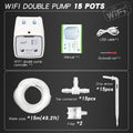 Smart WiFi Irrigation System - Dual Pump Automatic Timer Drip Kit, App Remote Control for Patio & Garden Watering