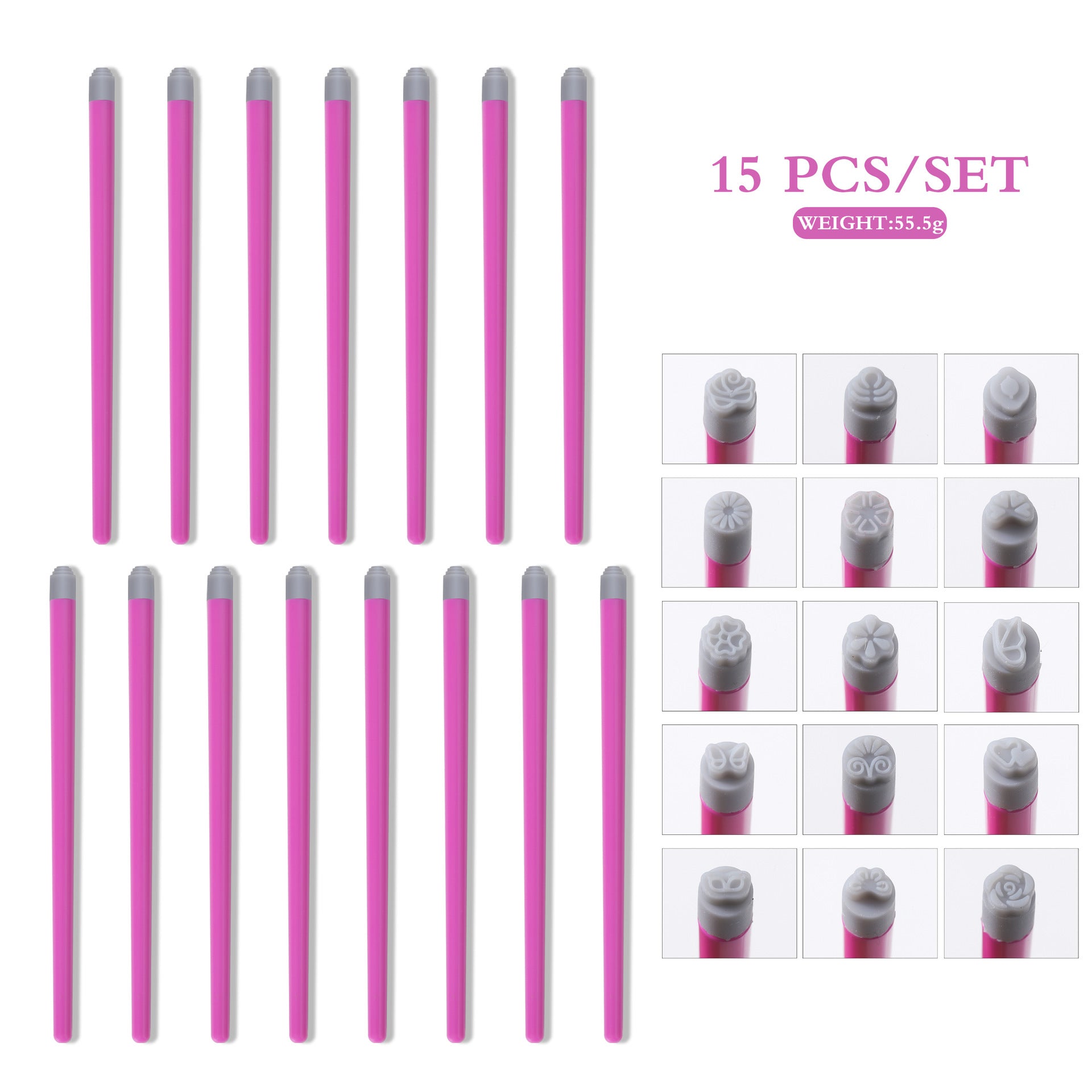 Silicone Head Nail Art Stamping Pen Butterfly Floral DIY Nail Stamp Transfer Tool