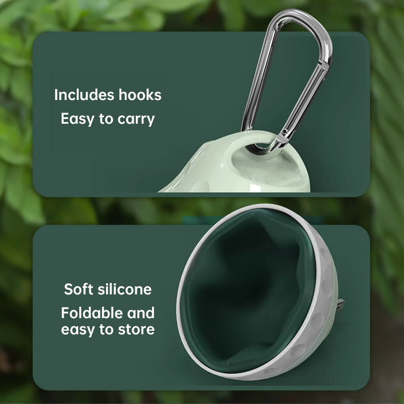 Portable Dog Water Dispenser with Bowl - Tear-Drop Design Lightweight Pet Water Bottle for Travel, Hiking, Outdoor