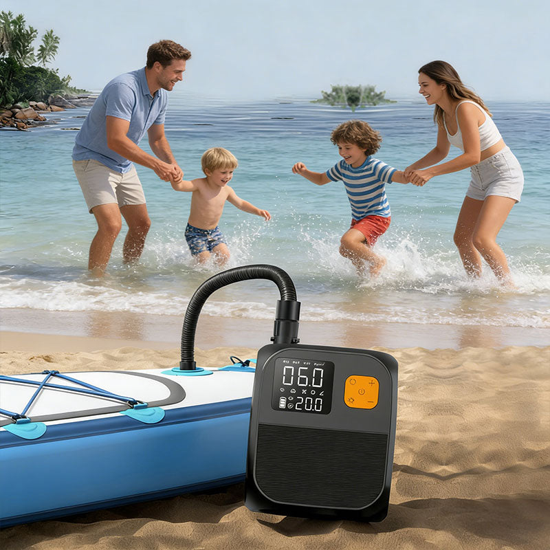 8000mAh Electric Paddle Pump, 25PSI Two-Stage Inflator for Kayaks & Inflatables