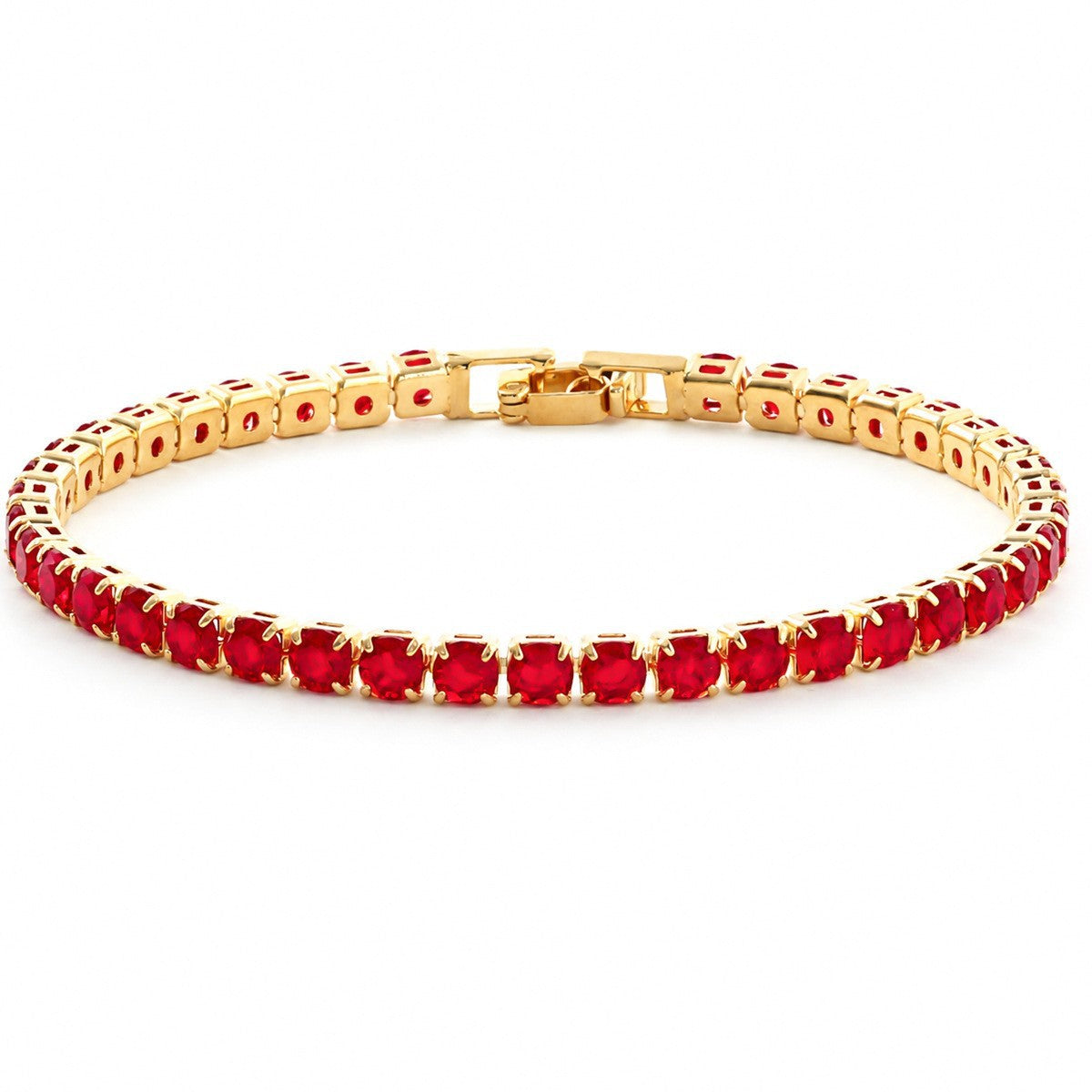 Hip Hop Tennis Zircon Chain Bracelet for Men and Women, Simple Fashion Jewelry