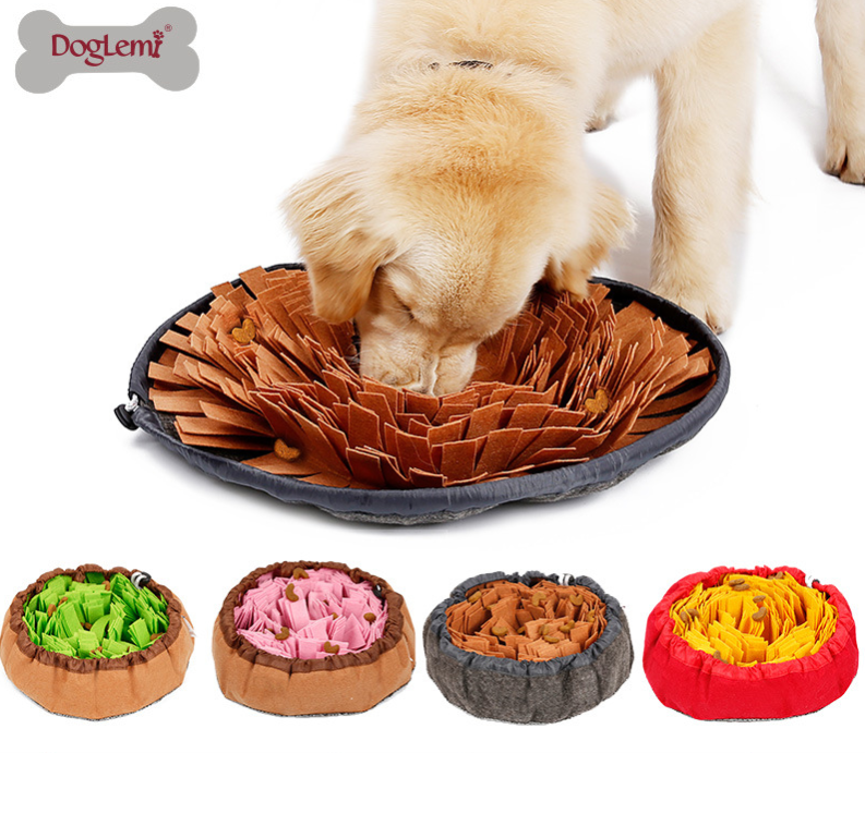 Slow Feeding Sniffing Mat Pet Toy Dog Food Dispensing Multi-Color Stress Relief Training Sniffing Dog Bowl