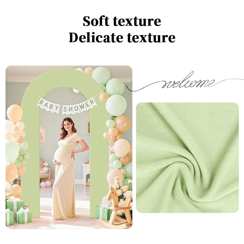 High Elasticity U-Shape Arch Backdrop Cover, Stretchable Open Frame Set for Birthday Baby Shower Wedding Decor