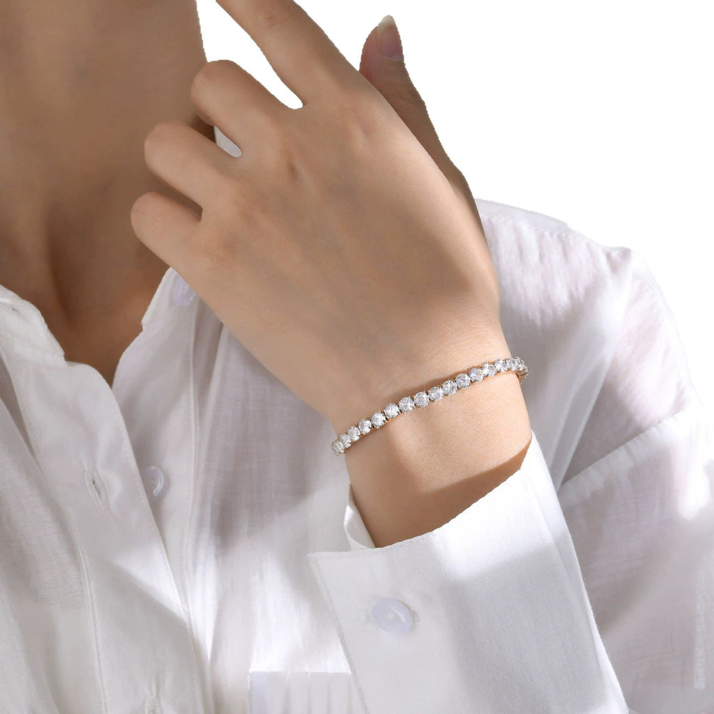 Full Diamond CZ Tennis Bracelet – Sparkling Luxury Bracelet for Women