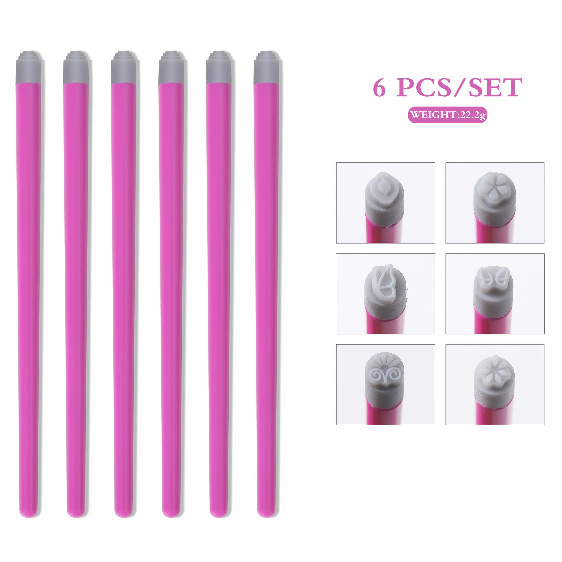 Silicone Head Nail Art Stamping Pen Butterfly Floral DIY Nail Stamp Transfer Tool