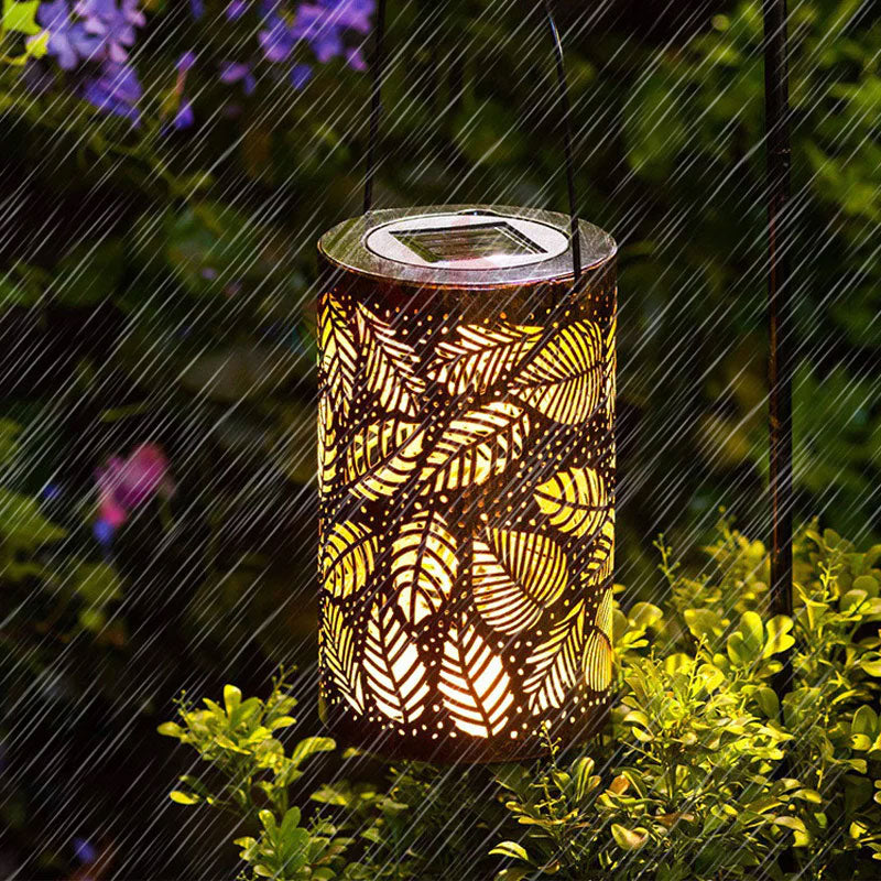 Solar Garden Lights with Colorful Sunflower Pattern, Waterproof Hollow Iron Design for Outdoor Patio Landscape Decoration