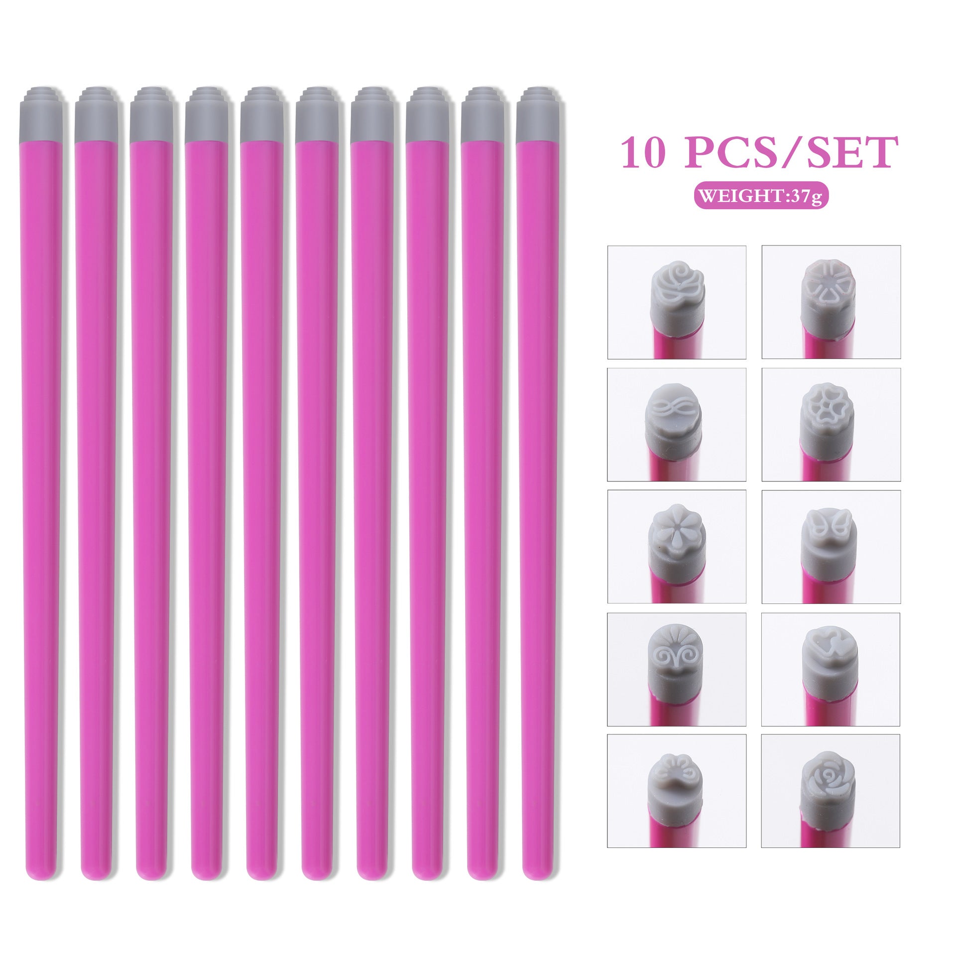 Silicone Head Nail Art Stamping Pen Butterfly Floral DIY Nail Stamp Transfer Tool
