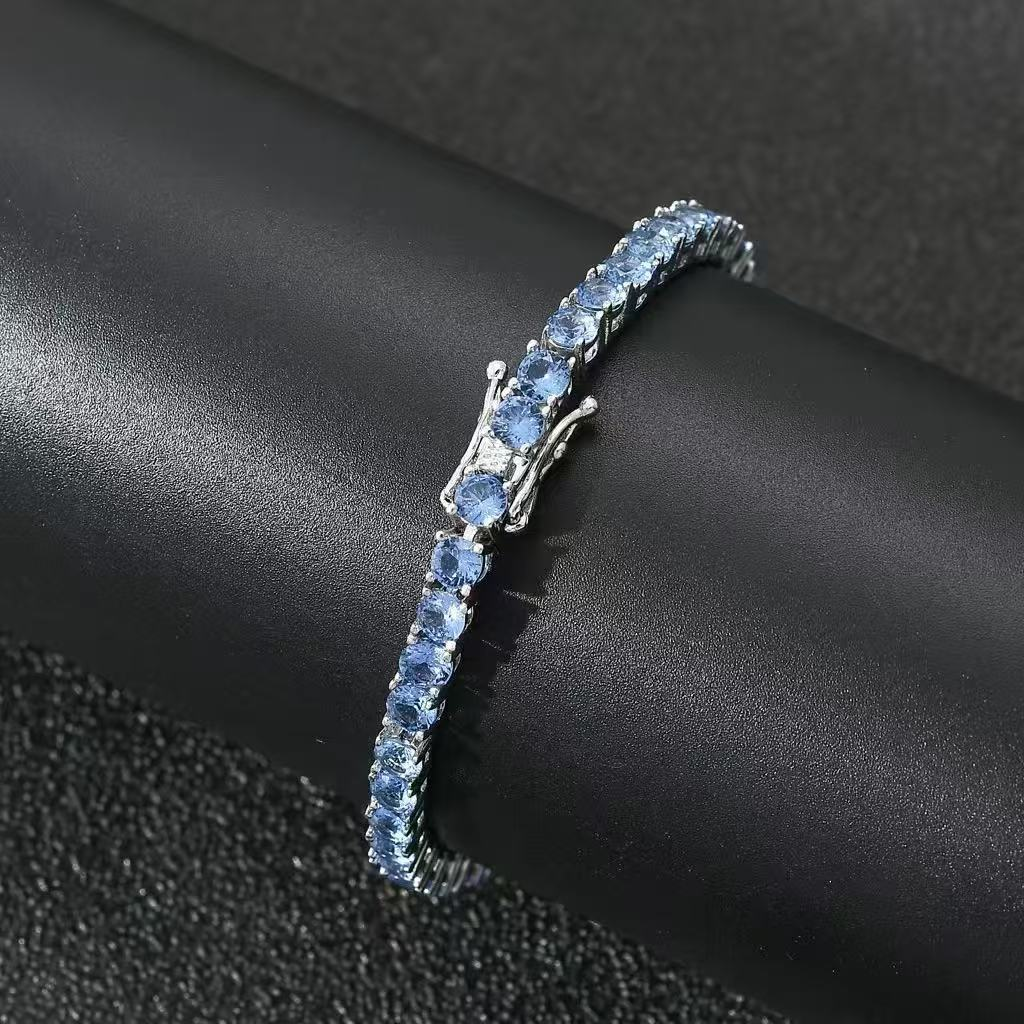 Luxury Tennis Bracelet with Full Zirconia, Single and Double Row Pave CZ Bracelet for Men and Women