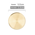 Nordic Ins Style Light Luxury Storage Disc Golden Stainless Steel Round Straight Edge Tray Cosmetic Jewelry Tea Plate