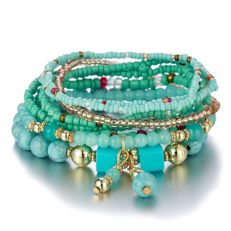 Boho Jewelry Multilayer Bracelet Creative Turquoise Beaded Jewelry Bracelet