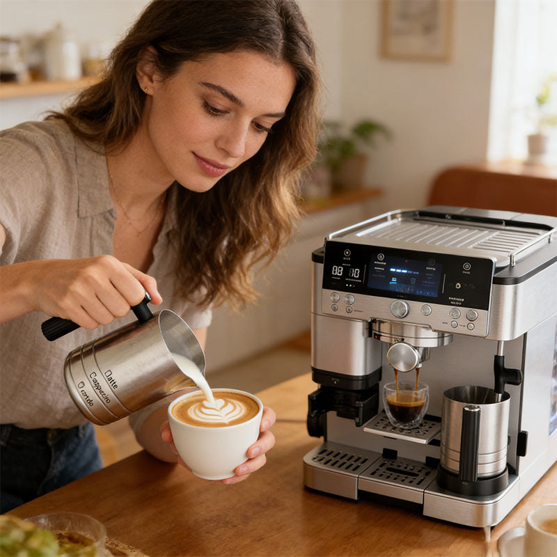 For ES601 ES655 Milk Frother Attachment, Easy Clean Black Coffee Machine Parts, Beverage Preparation Milk Foam Maker Tool