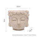 Buddha Head Flower Pot, Small Resin Succulent Planter, Garden Pot Home Office Desk Decoration