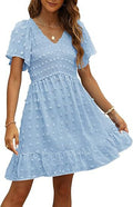 Chic V-Neck Chiffon DressSummer Fashion, Elegant Long Dress