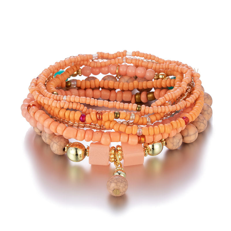 Boho Jewelry Multilayer Bracelet Creative Turquoise Beaded Jewelry Bracelet
