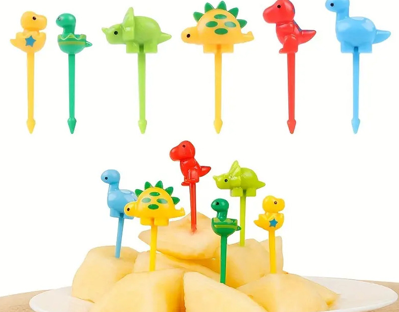 Cartoon fruit fork set, bento stick, children's animal dim sum decoration stick, fruit stick