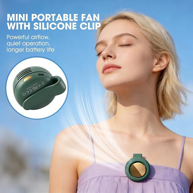 Portable Clip-on Mini Fan with No Blades, Compact Handheld Fan for Waist or Bag, Direct Factory Supply