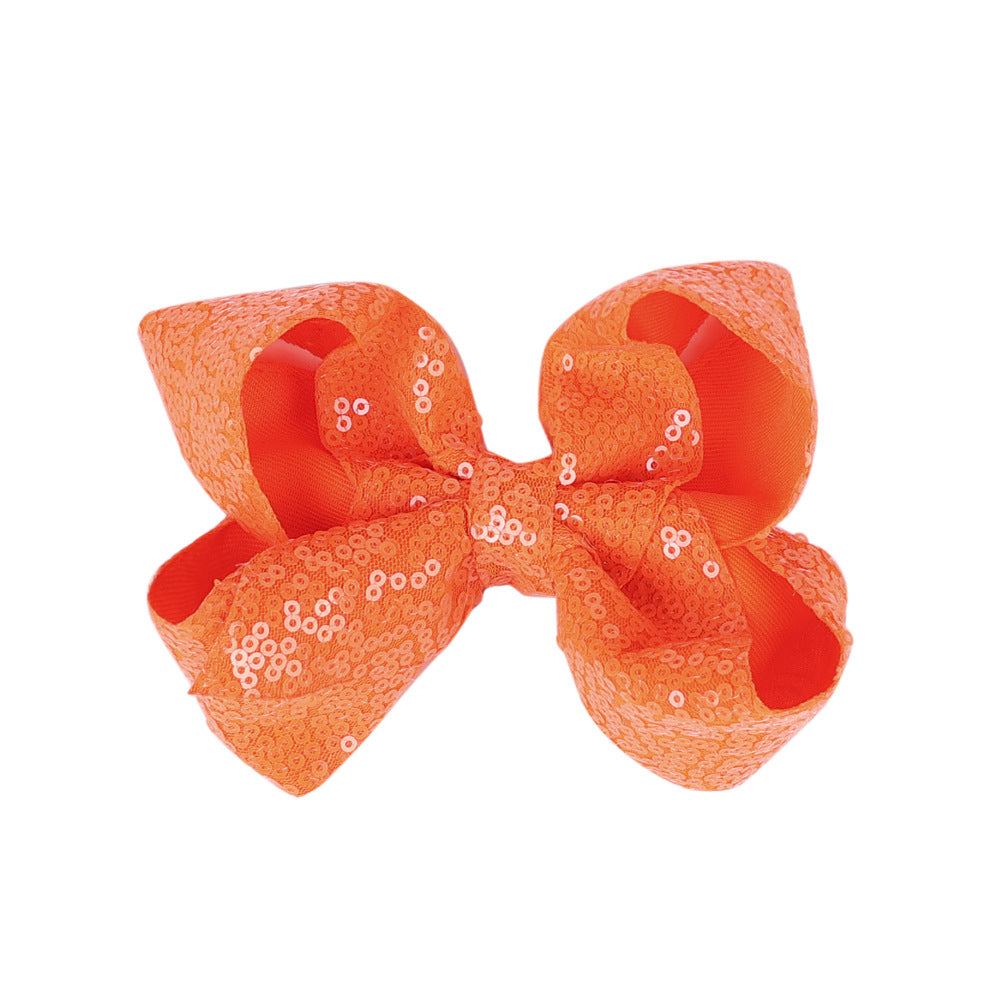 Children's Rhinestone Butterfly Hair Clip Solid Color Girl Sequin Hairpin 5 Inches