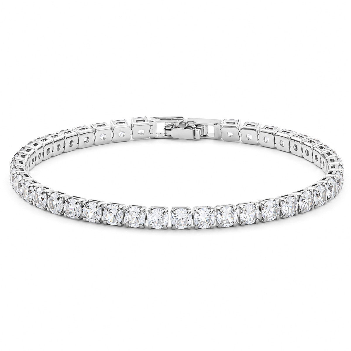 Hip Hop Tennis Zircon Chain Bracelet for Men and Women, Simple Fashion Jewelry