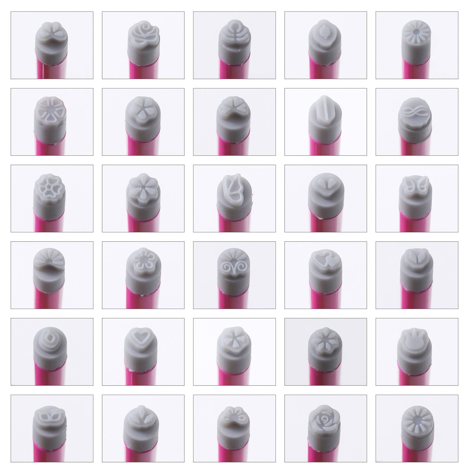 Silicone Head Nail Art Stamping Pen Butterfly Floral DIY Nail Stamp Transfer Tool
