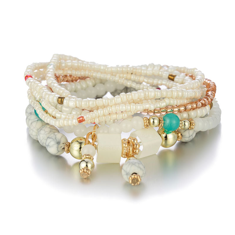 Boho Jewelry Multilayer Bracelet Creative Turquoise Beaded Jewelry Bracelet