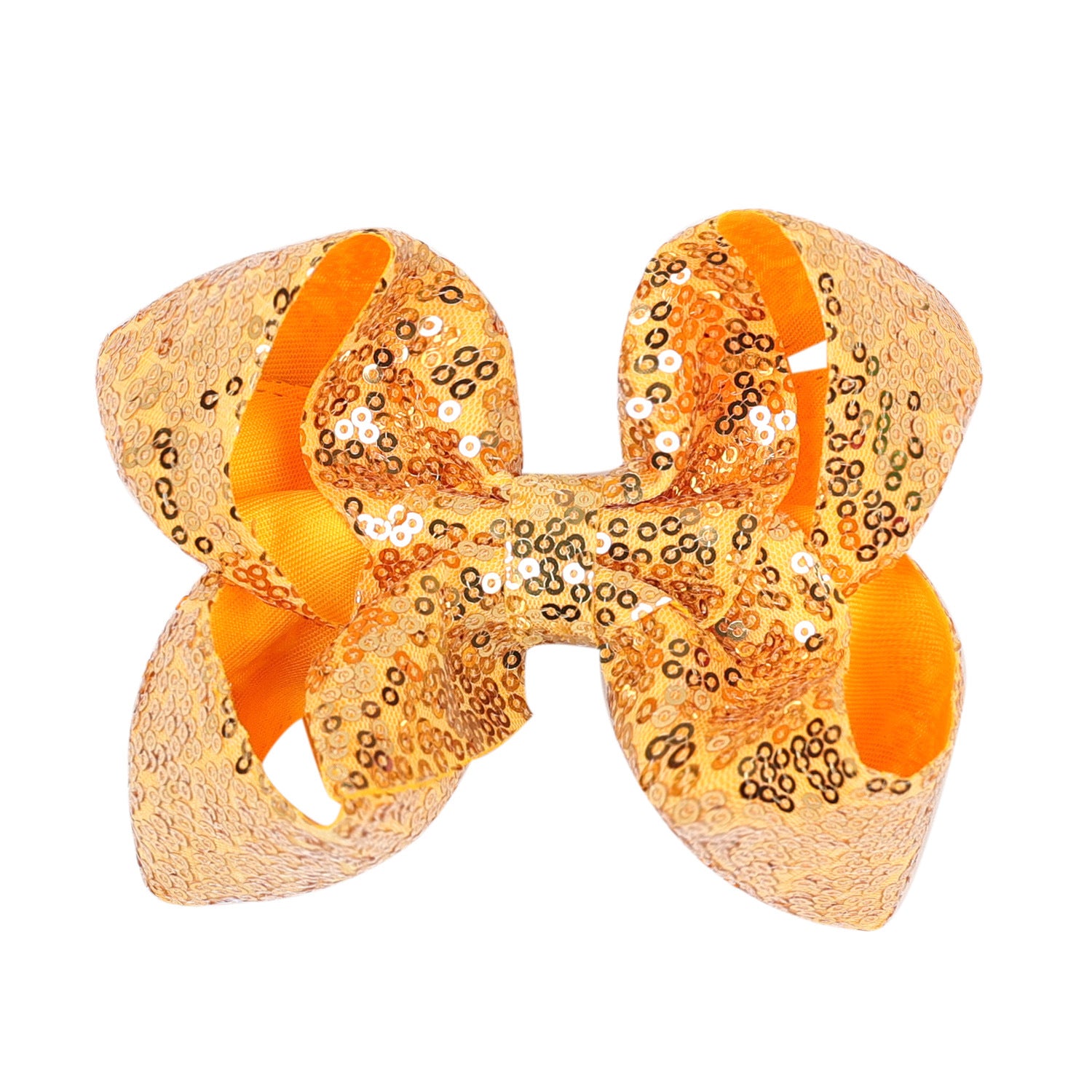 Children's Rhinestone Butterfly Hair Clip Solid Color Girl Sequin Hairpin 5 Inches