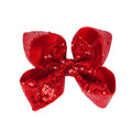 Children's Rhinestone Butterfly Hair Clip Solid Color Girl Sequin Hairpin 5 Inches