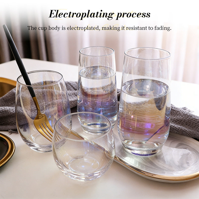 Dry Rainbow Tumbler, Detmold Style Drinkware Glass, Handmade CRT Straight-Edge Portable Crystal Cup