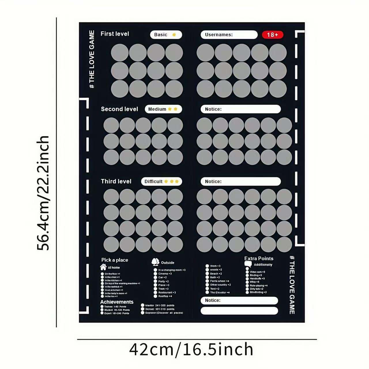 New Couple Scratch Card Game to Enhance Relationship, Modern Black Scene Poster