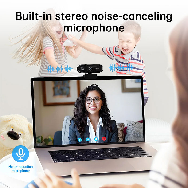 Mini 4K USB Webcam with Mic, Auto Focus HD Camera for PC & Laptop, 30fps 2K/1080P Conference Cam