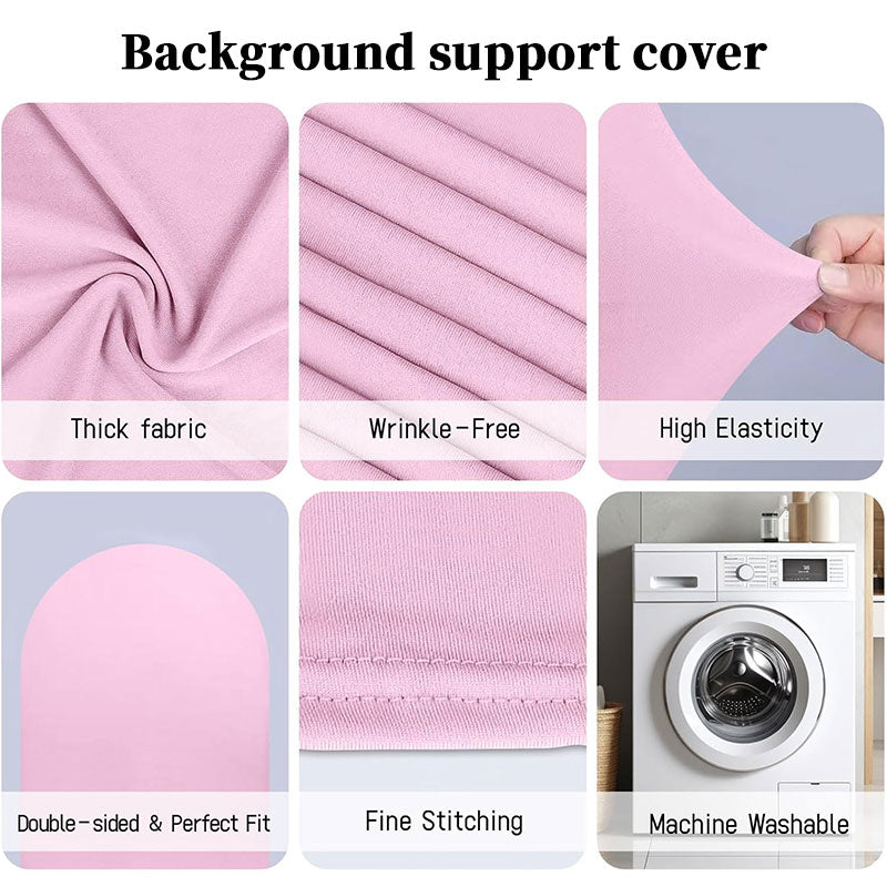 High Elasticity U-Shape Arch Backdrop Cover, Stretchable Open Frame Set for Birthday Baby Shower Wedding Decor