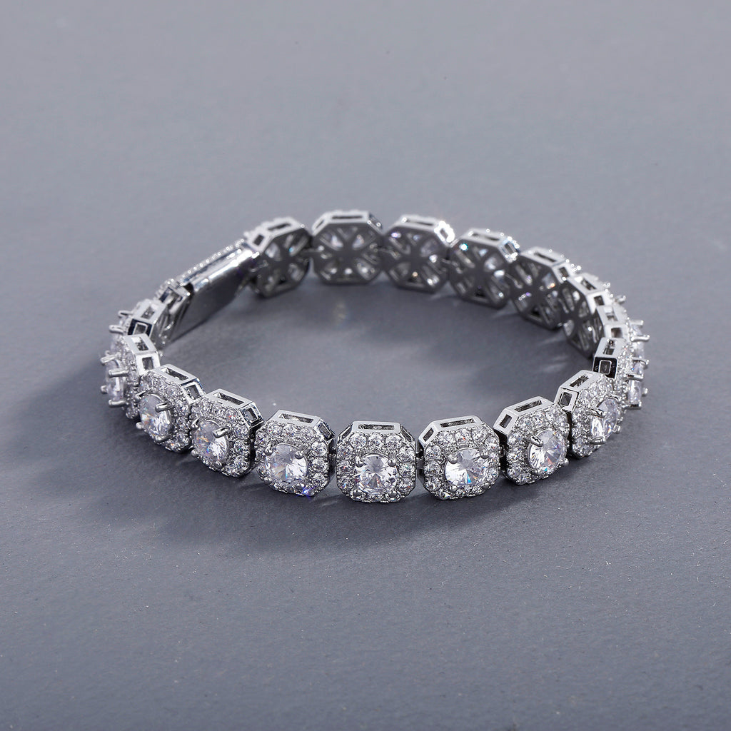 Men's 5A Zircon Cuban Chain Tennis Bracelet – Ice Sugar Link Hip Hop Jewelry