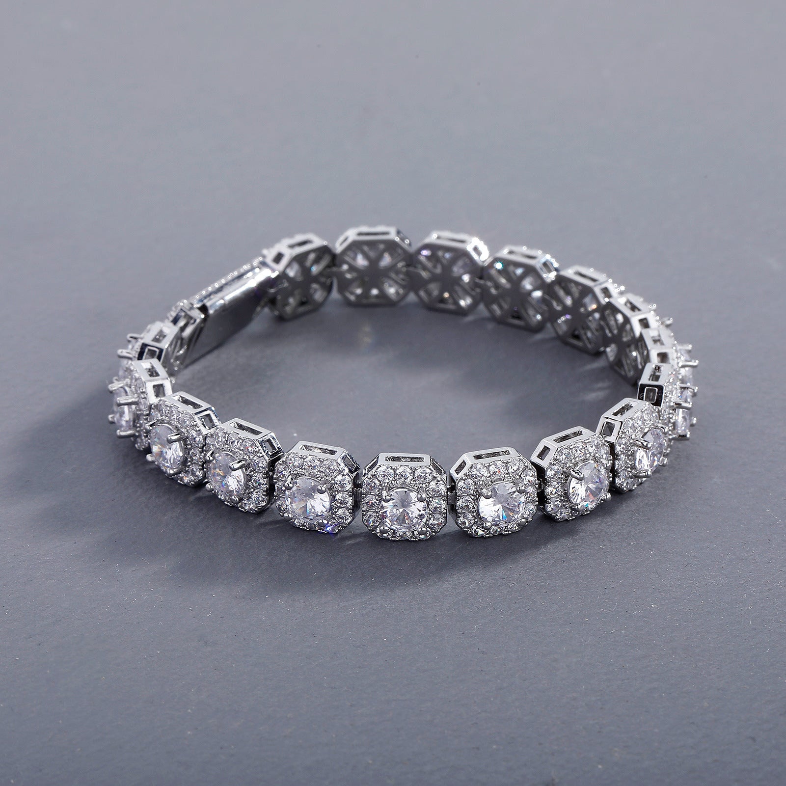 Men's 5A Zircon Cuban Chain Tennis Bracelet – Ice Sugar Link Hip Hop Jewelry