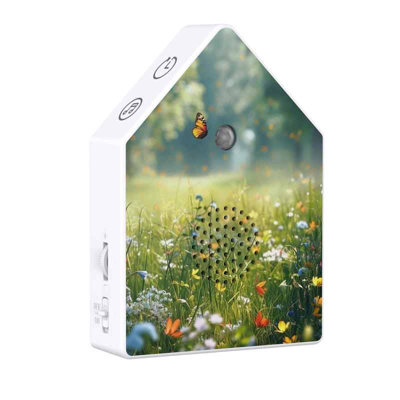 Realistic Birdsong Music Box, Motion Sensor Triggered, Portable Bird Chirp Speaker for Desktop/Wall Mount