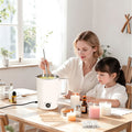 A47U 800ml Electric Wax Kettle, Candle Making Pouring Pot with Thermometer, DIY Craft Tool Kit for Beginners, UK Plug
