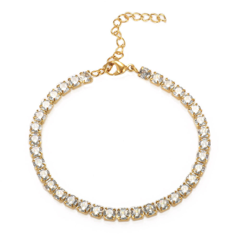 Full Diamond CZ Tennis Bracelet – Sparkling Luxury Bracelet for Women