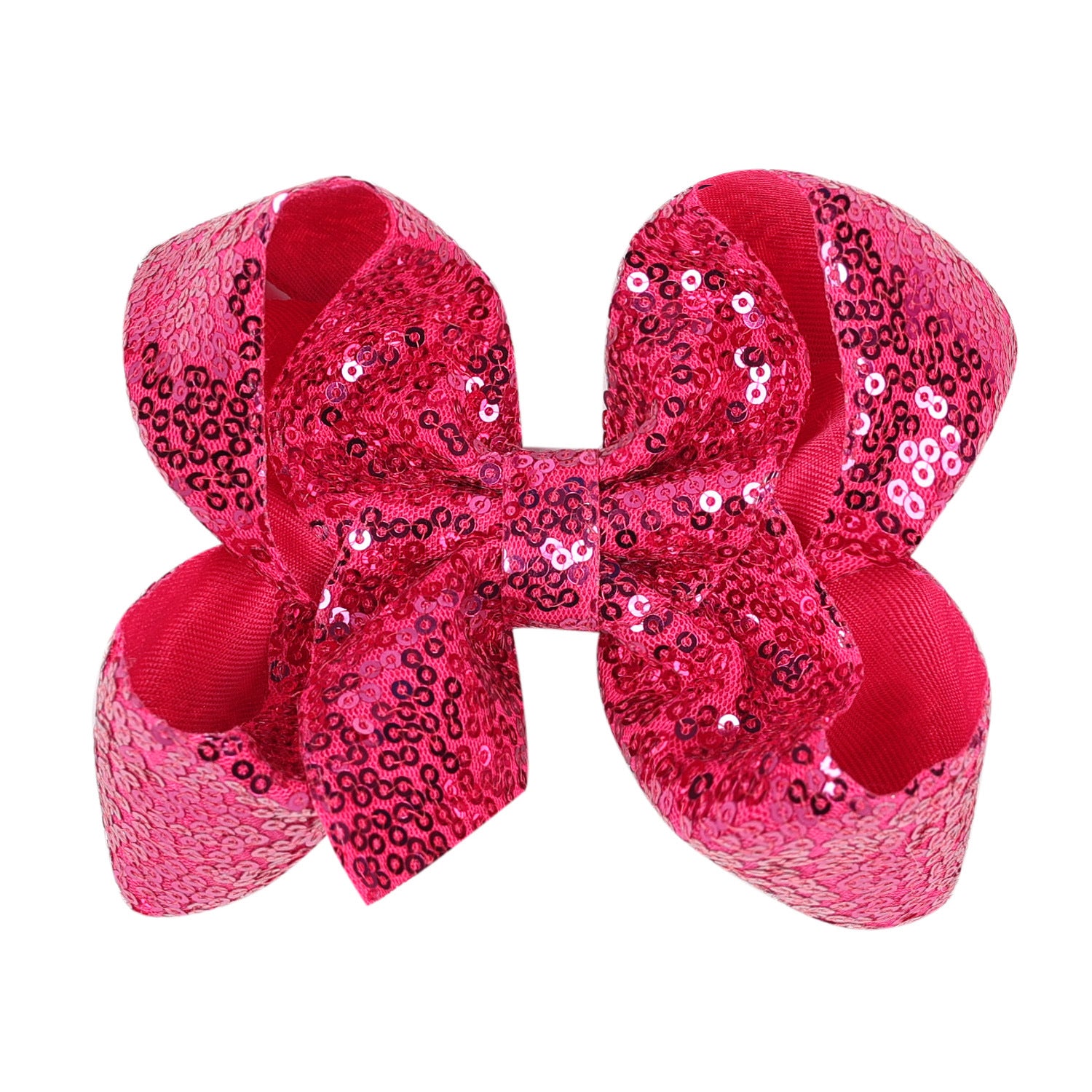 Children's Rhinestone Butterfly Hair Clip Solid Color Girl Sequin Hairpin 5 Inches