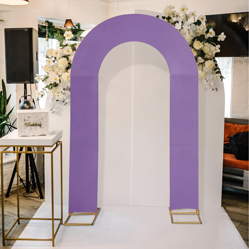 High Elasticity U-Shape Arch Backdrop Cover, Stretchable Open Frame Set for Birthday Baby Shower Wedding Decor