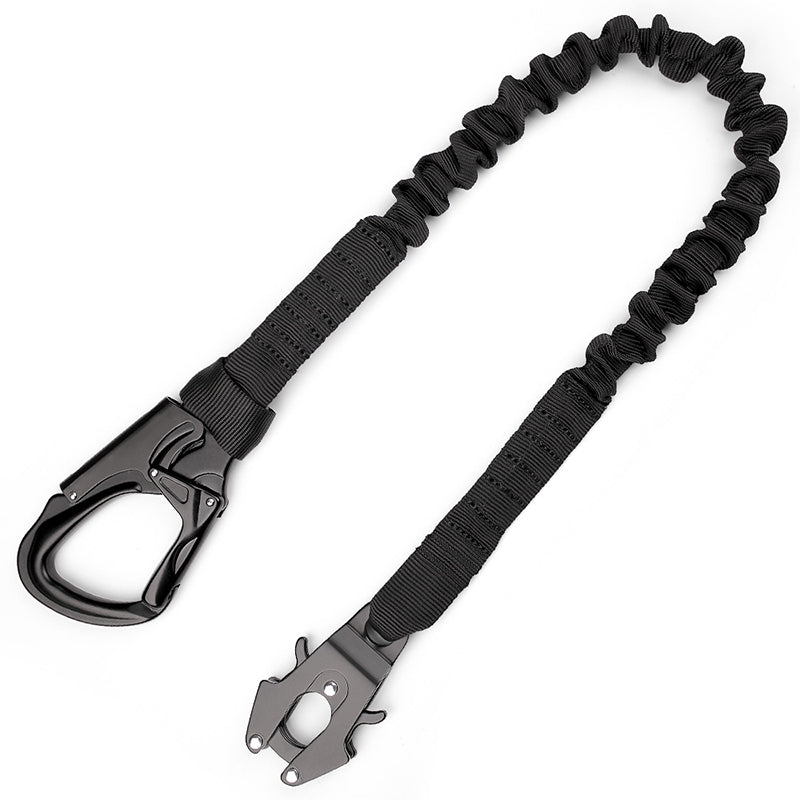 Tactical Bungee Cord - Quick-Release Climbing Buckle, Adjustable Safety Rope with Dual-End Hook for Secure Hanging