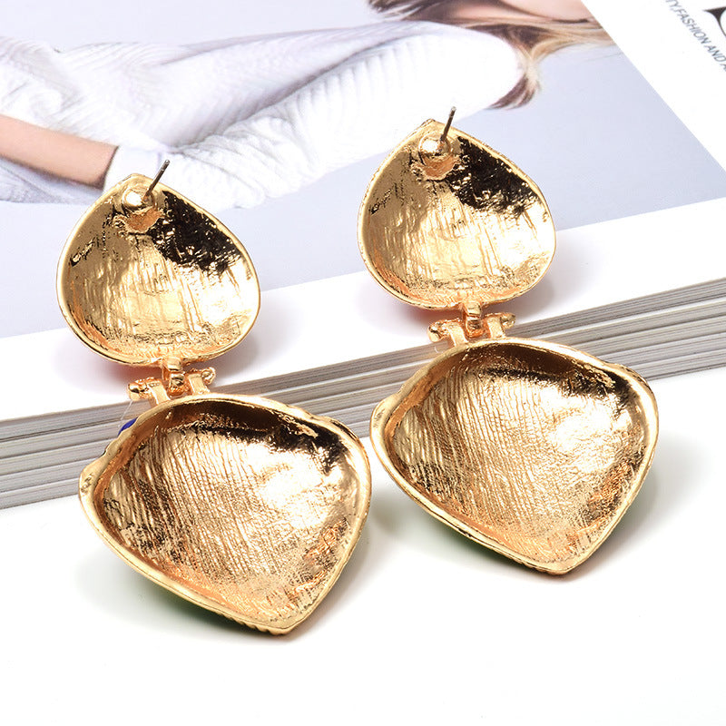 Oiled Colorful Enamel Fashion Earrings – Vibrant Statement Jewelry for Women